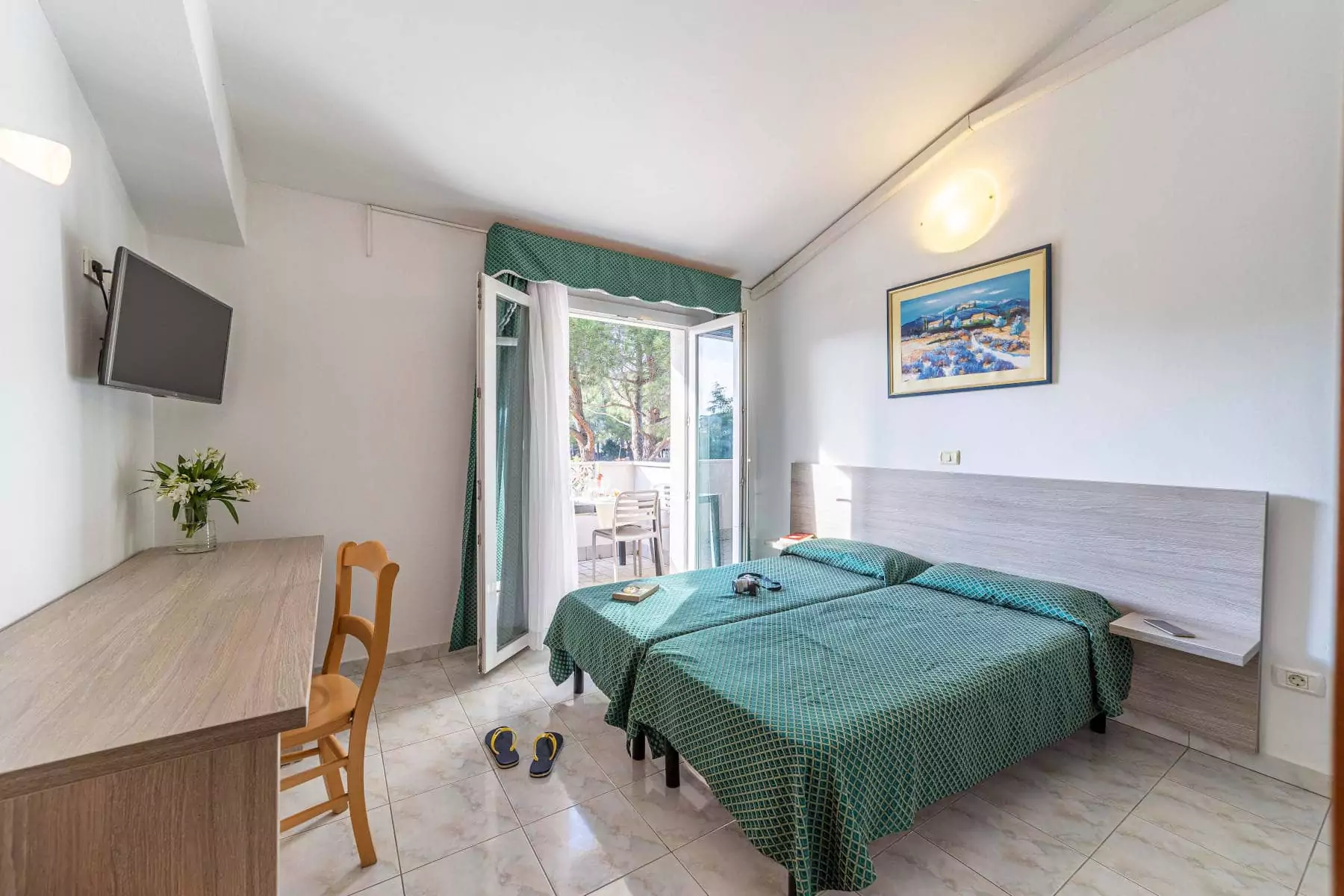 interno camera da letto dell'appartamento holiday home sky room