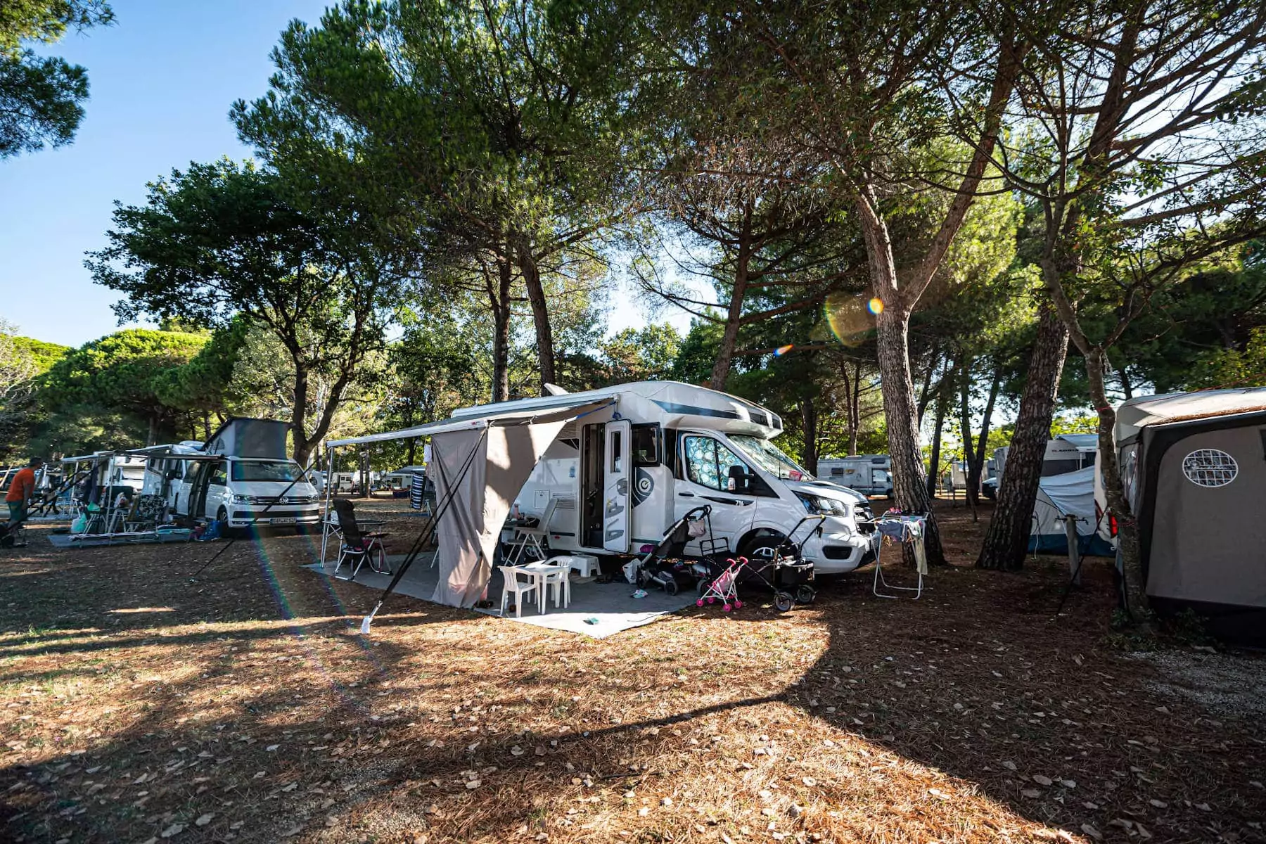 camper nella piazzola king size al bivillage