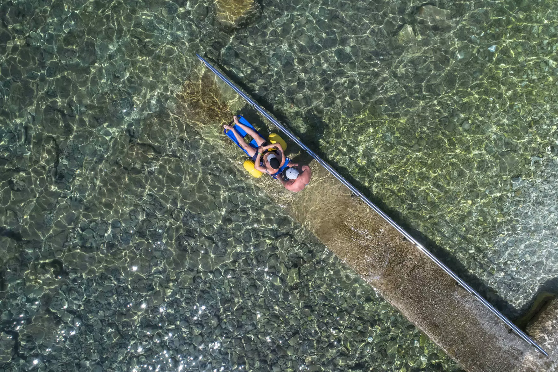 Foto dall'alto della rampa per disabili al BiVillage